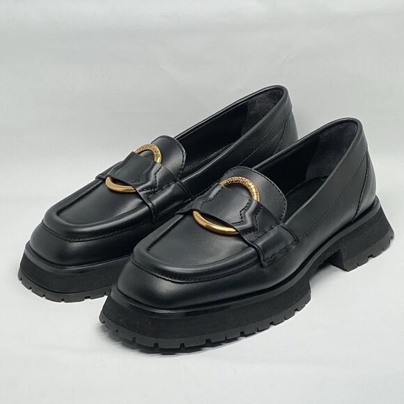 Moncler Bell Calfskin Logo Slip-On Loafers size 38 - Picture 1 of 13